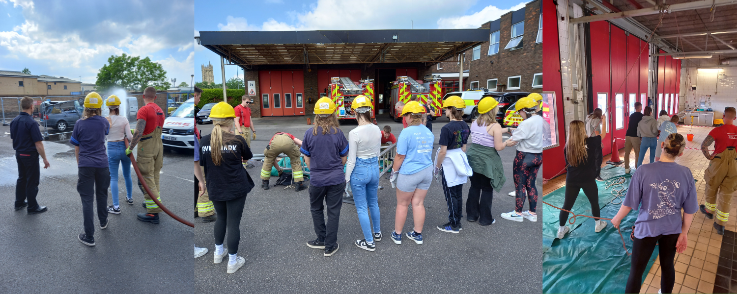 Local students enjoy fire service training exercises at Yate Fire